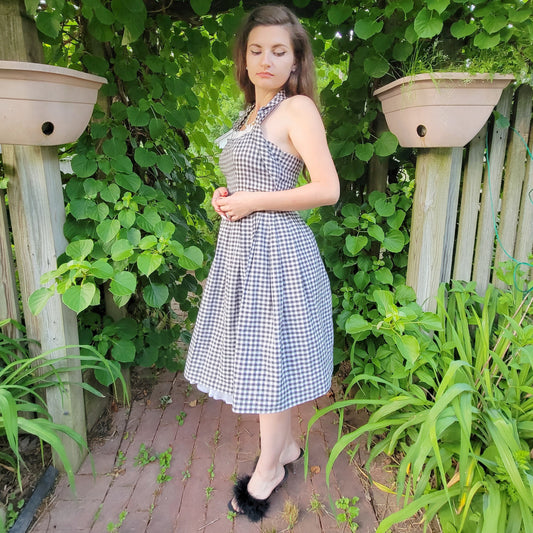 Vintage 50s Gingham Summer Dress