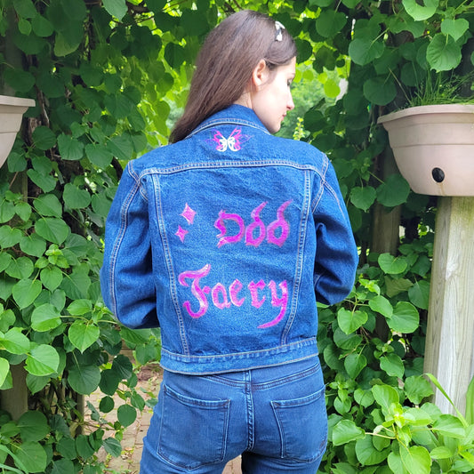 Odd Faery Vintage 90's Painted Denim Jacket by Blue Asphalt