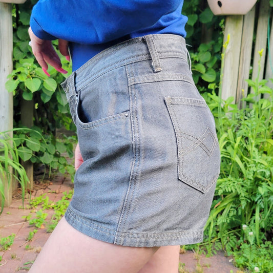 Vintage Y2k Metallic Shorts by Hi-Jeans Fashion