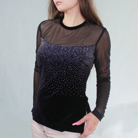 Vintage 90s Velvet Top by Tower