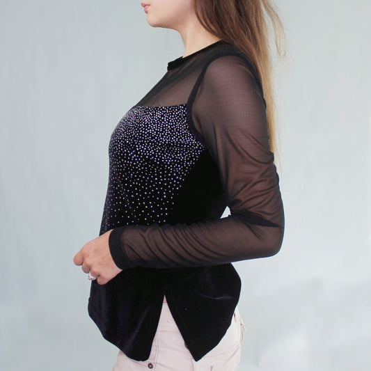 Vintage 90s Velvet Top by Tower