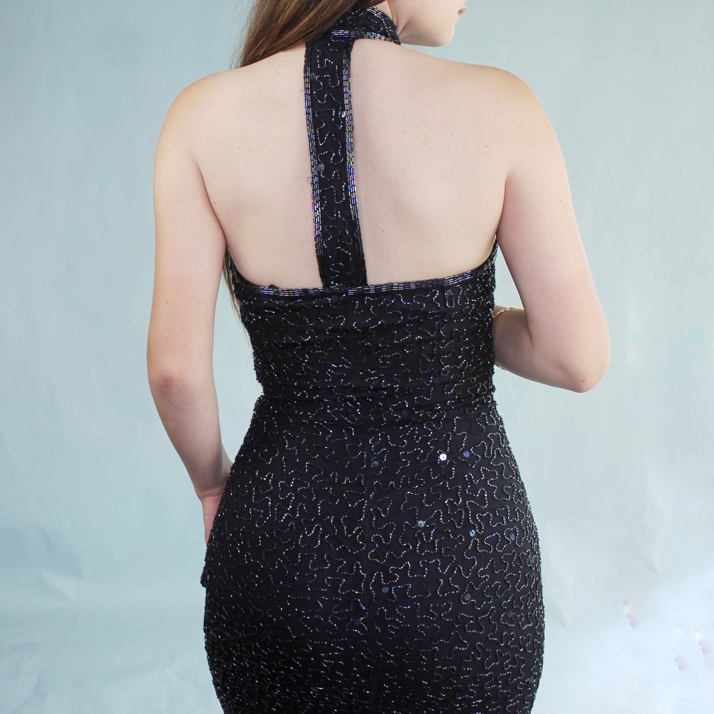 Vintage 90s Beaded Evening Gown by Sean Collection