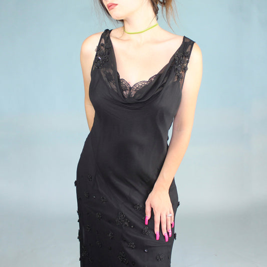 Vintage Y2k 3D Flower maxi Dress by Mixit