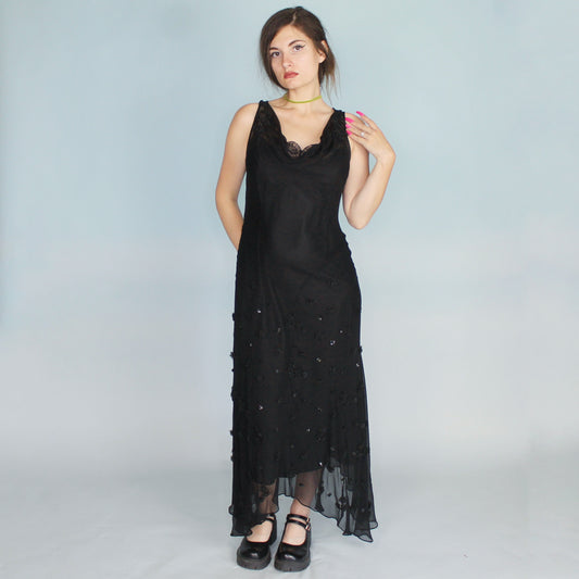 Vintage Y2k 3D Flower maxi Dress by Mixit