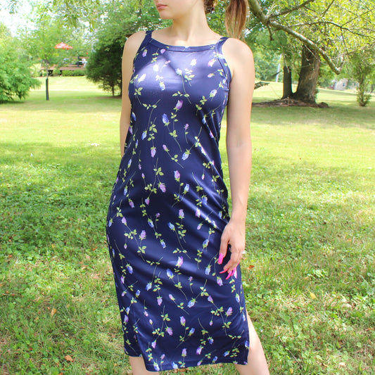 Vintage Y2k Floral Midi Dress