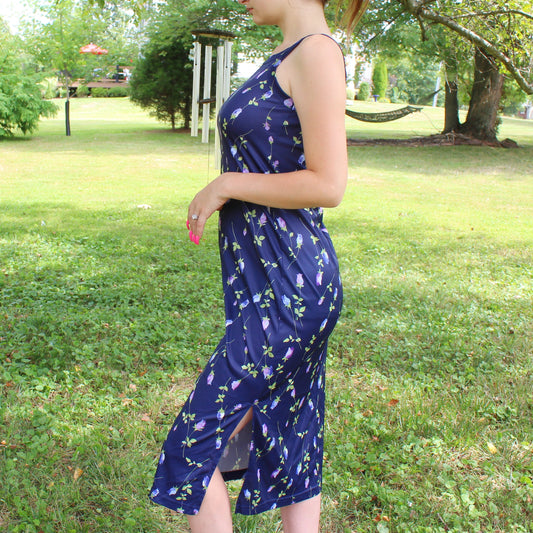 Vintage Y2k Floral Midi Dress