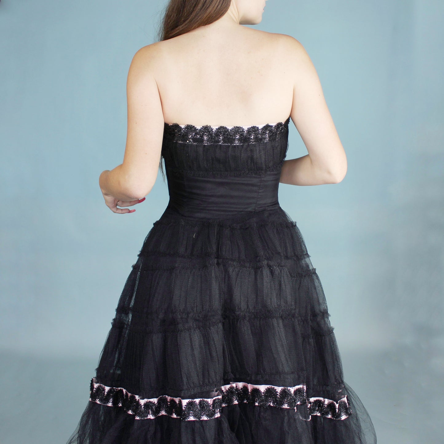 Vintage 50s Goth Prom Cupcake Dress