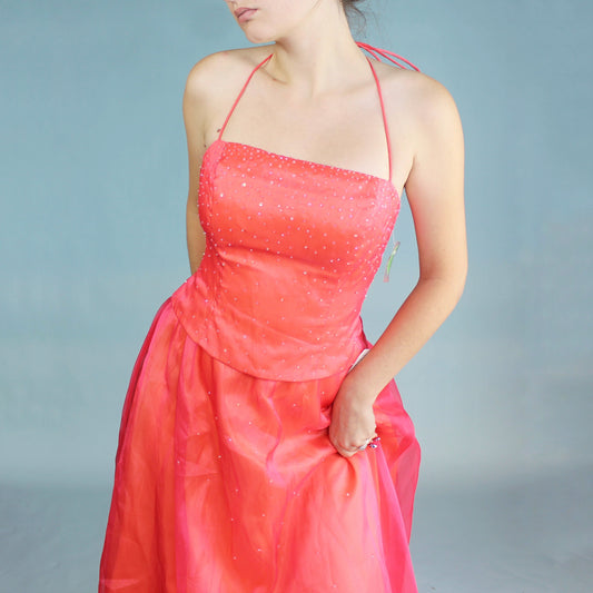 Vintage Y2k Shimmery Corset Prom Dress Deadstock from Zum Zum by Niki Livas