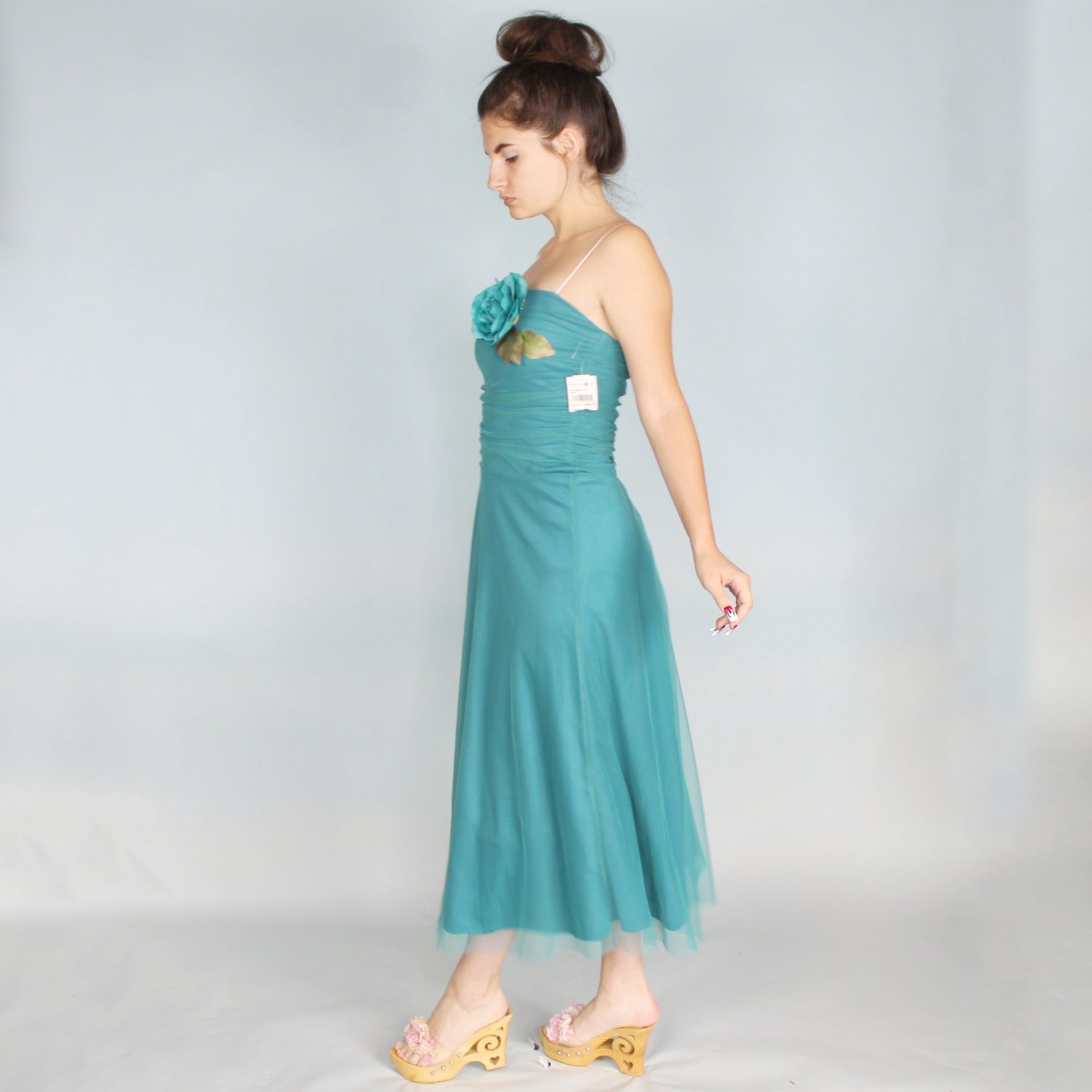 Vintage Y2k Tea Length Prom Dress Deadstock NWT by Scene – Odd Faery Vintage Y2k Tea Length Prom Dress Deadstock NWT by Scene – Odd Faery
