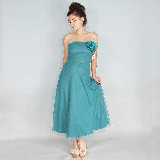 Vintage Y2k Tea Length Prom Dress Deadstock NWT by Scene