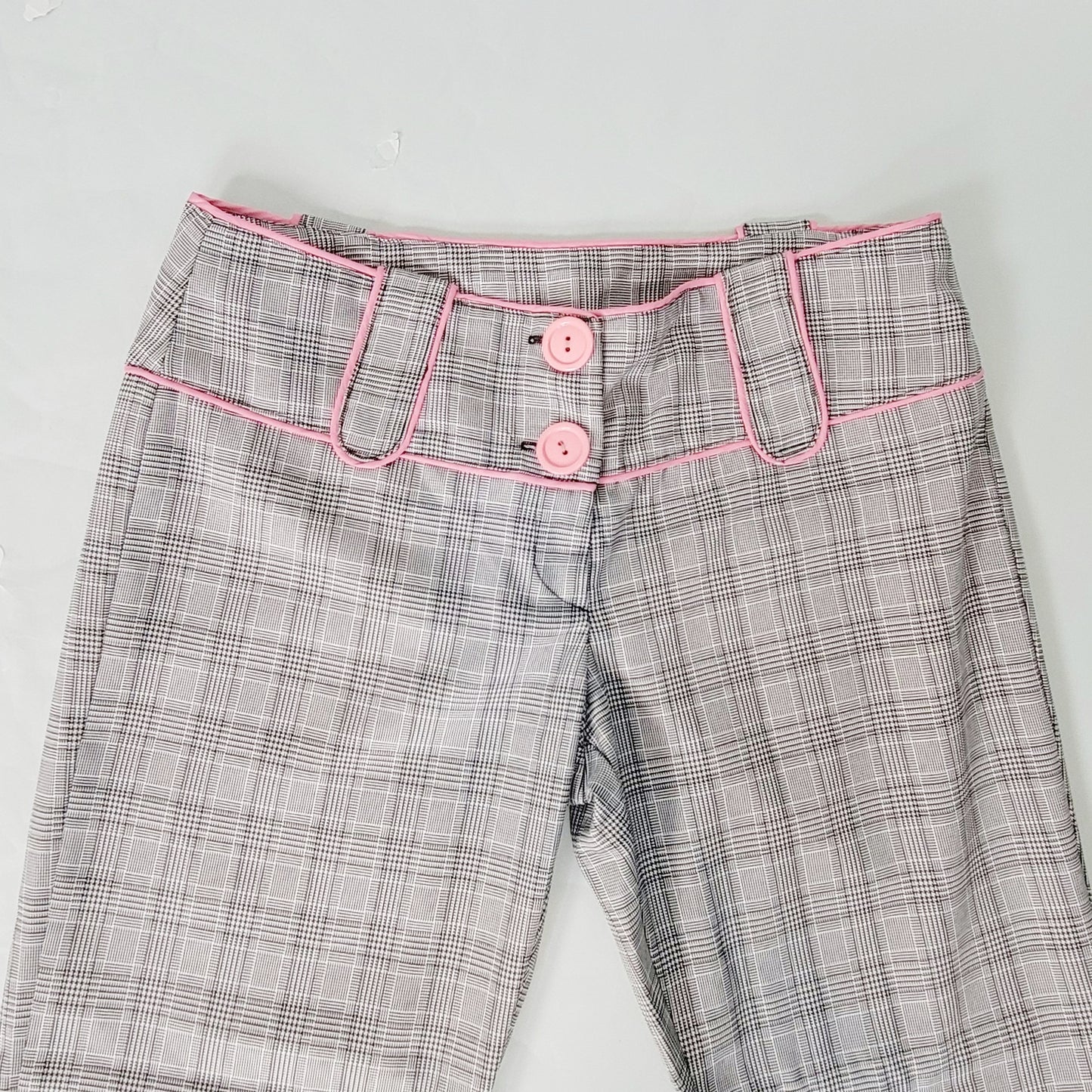 Vintage Y2k Plaid Slacks with pink Details by Valid Sportswear