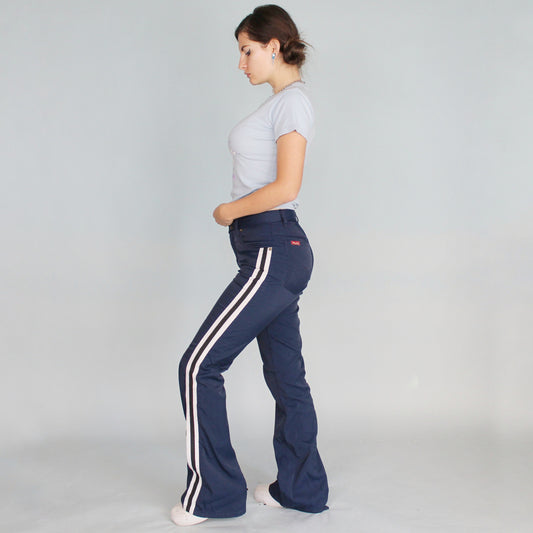 Vintage Y2k Navy Sporty Flare Pants by Mudd