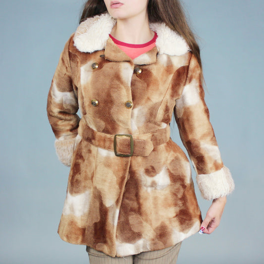 Vintage 70s Faux Fur Coat