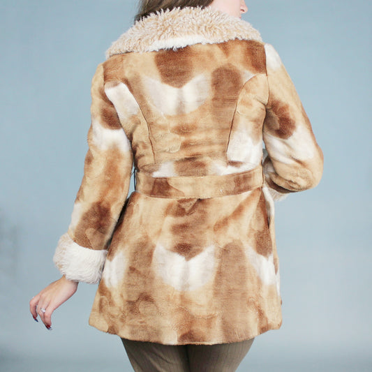 Vintage 70s Faux Fur Coat