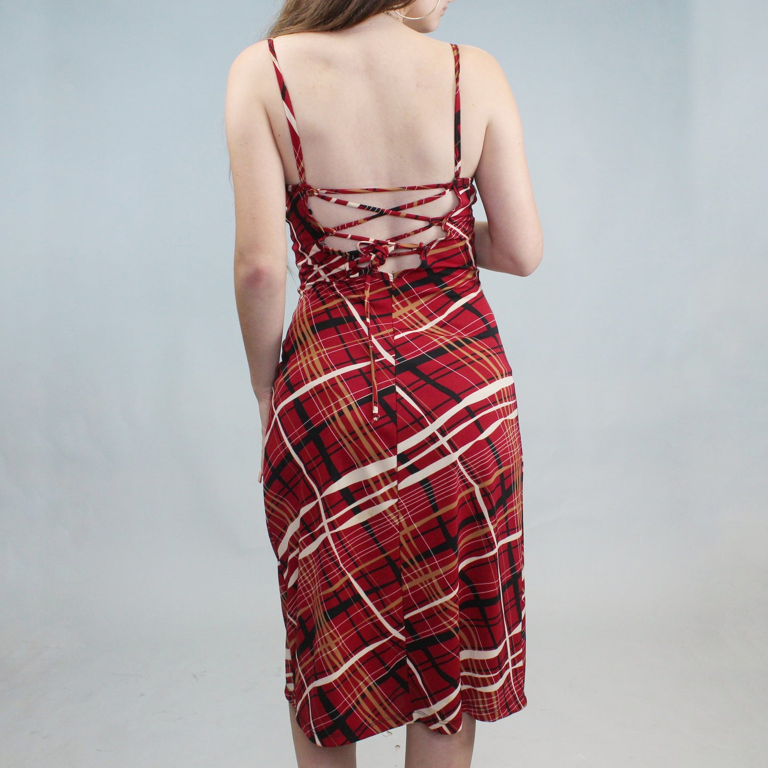 Vintage 90s Plaid Corset Midi Dress by PerSeption Odd Faery Vintage 90s Plaid Corset Midi Dress by PerSeption Odd Faery