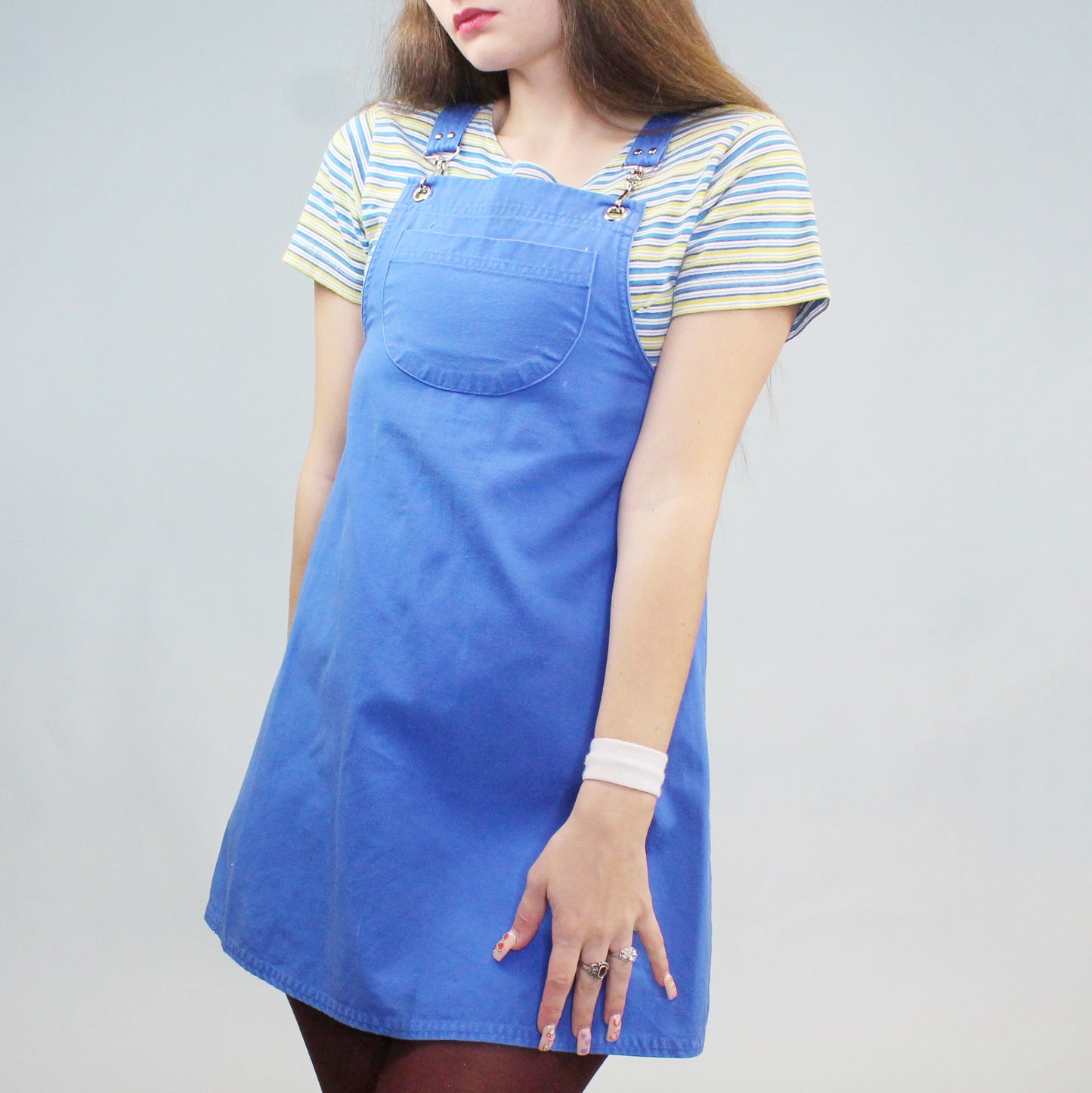 Vintage Y2k Tee & Overall/pinafore dress by Christie Brooks