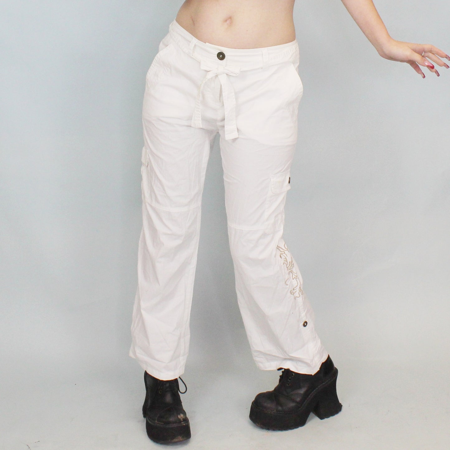 Vintage Y2k Low Rise Cargo Pants by AB Studio