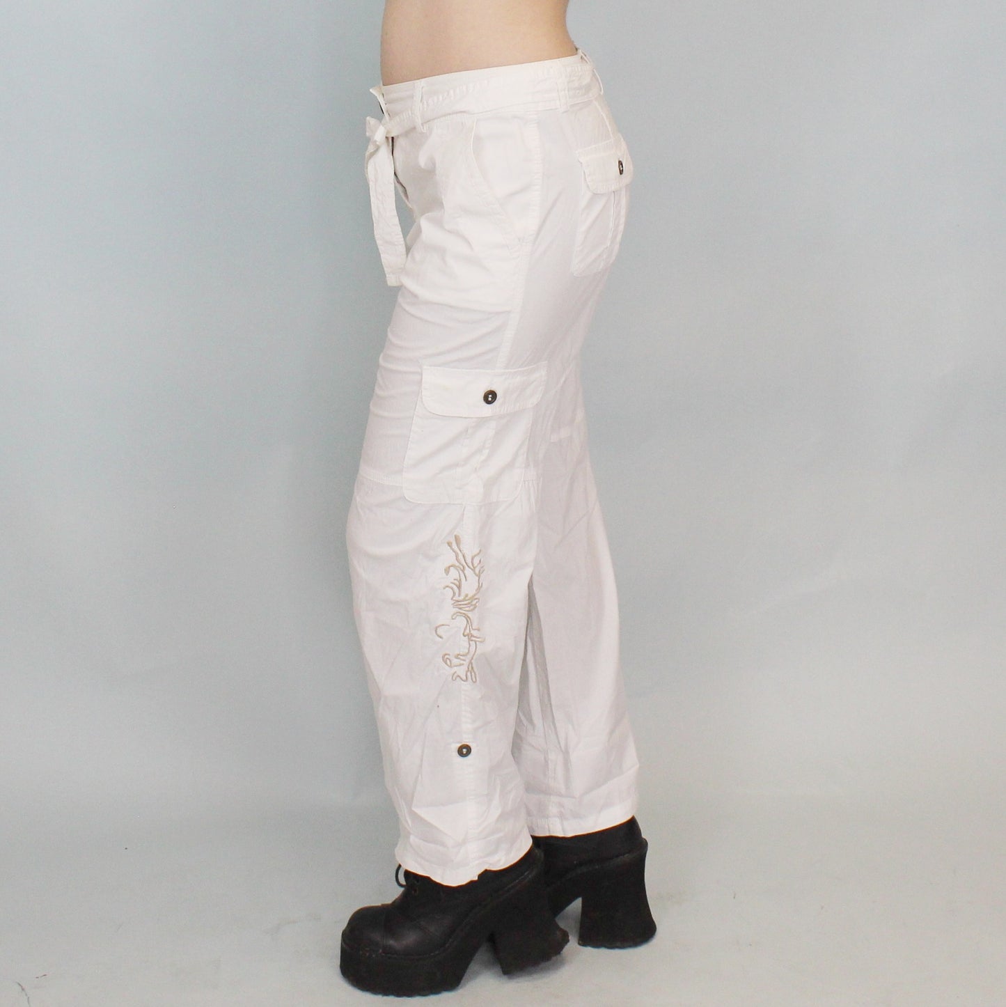 Vintage Y2k Low Rise Cargo Pants by AB Studio