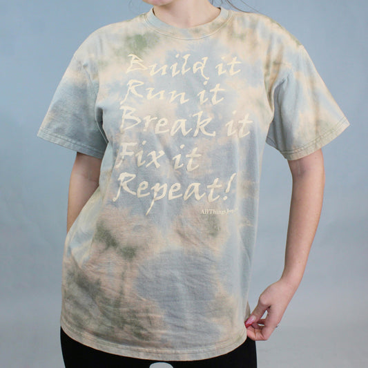 Upcycled Bleach Dyed Jeep T-shirt by Gildan
