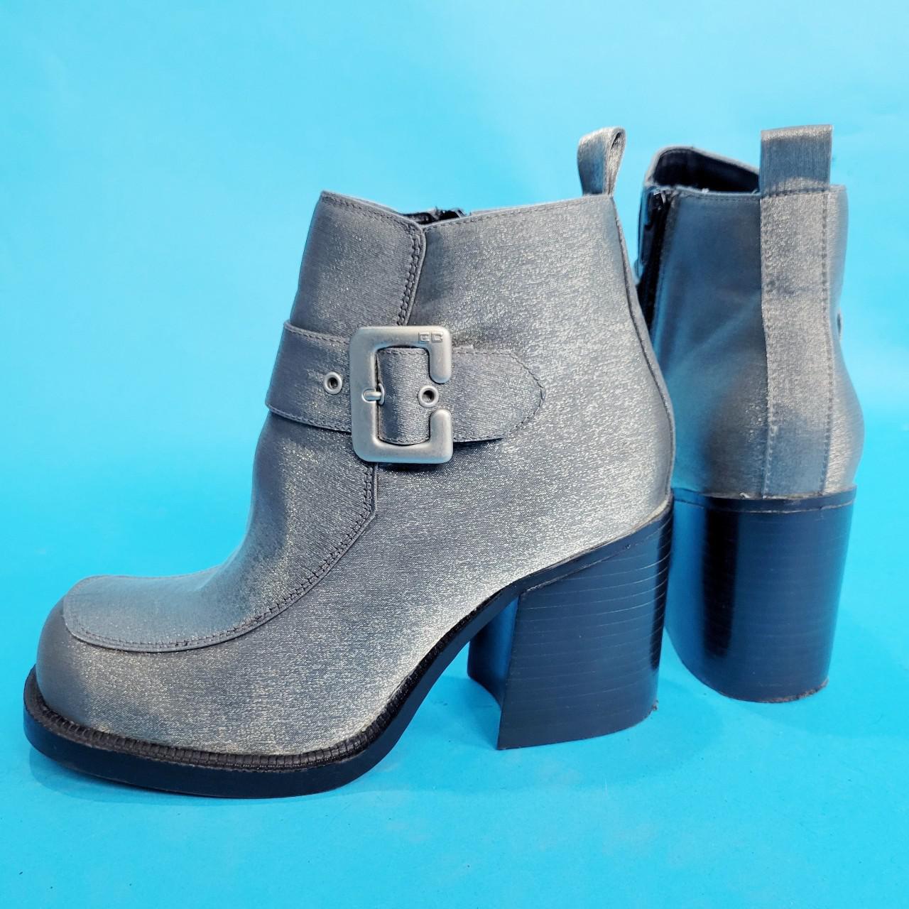 Vintage 90s Iridescent Chunky Booties by Euroclub