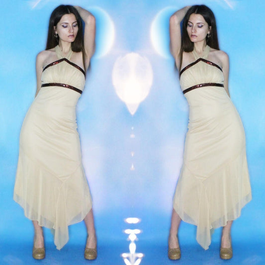 Vintage 90s Midi Prom Dress by Nikki Mac