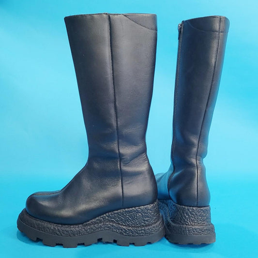 Vintage Y2k Cyber Goth Platform Boots from X Woman by Steve Madden