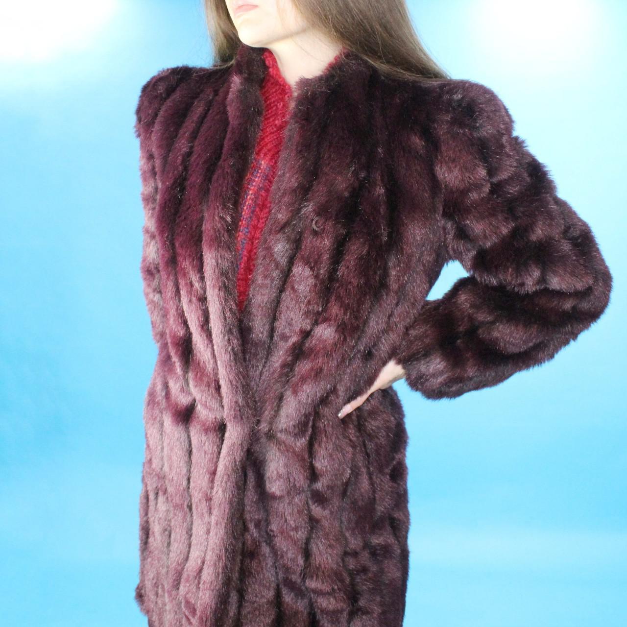 Vintage 70's Faux Fur Coat by Sasson Mimique