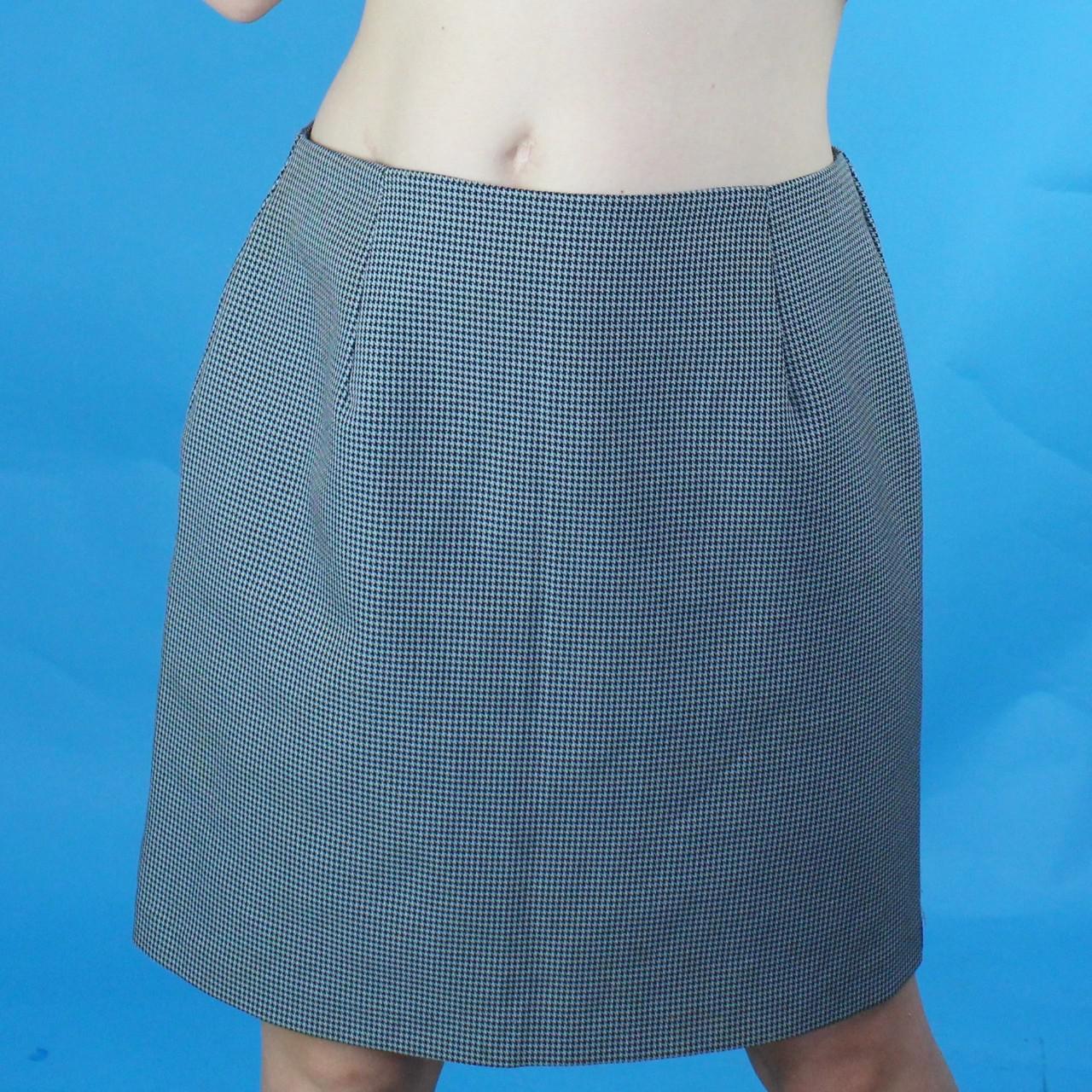 Vintage 90s Houndstooth Pencil Skirt