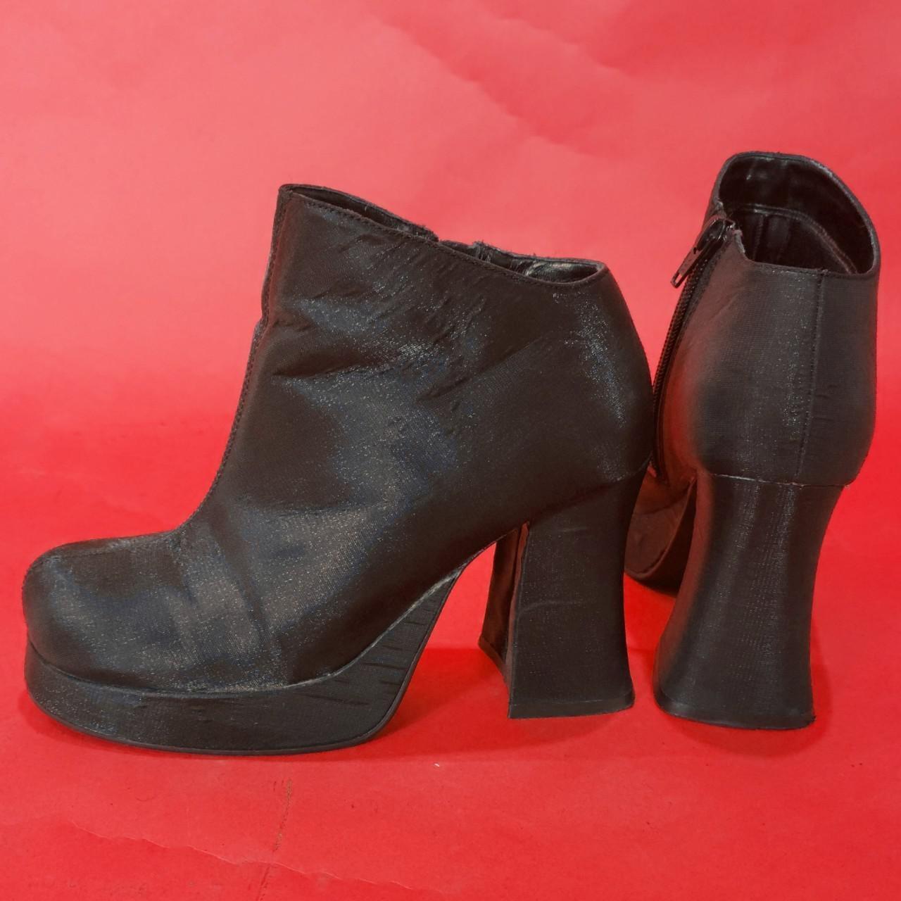 Vintage 90s Goth Platform Booties by High Lights