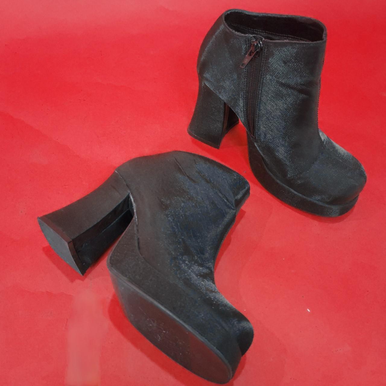 Vintage 90s Goth Platform Booties by High Lights