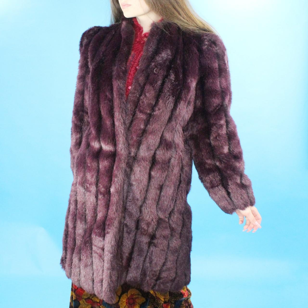 Vintage 70's Faux Fur Coat by Sasson Mimique