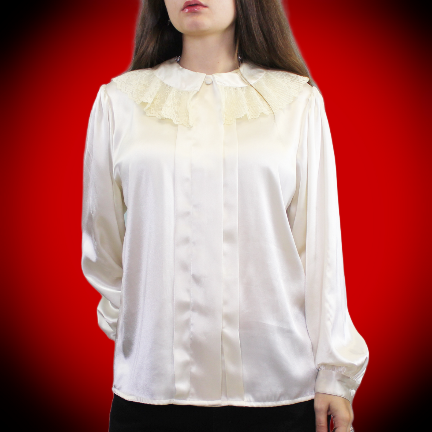 Vintage 70s Spooky Victorian Ruffle Blouse by Notations