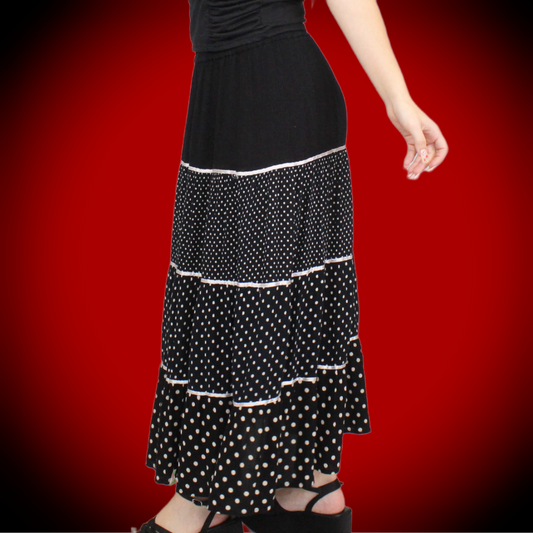 Vintage Y2k Polka dot Peasant Skirt by Cathy Daniels