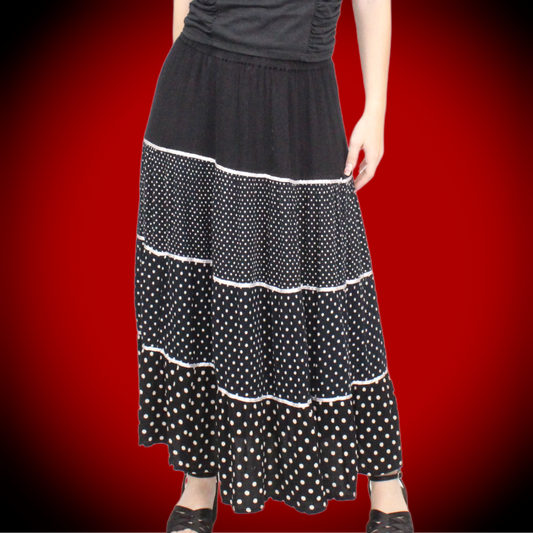 Vintage Y2k Polka dot Peasant Skirt by Cathy Daniels